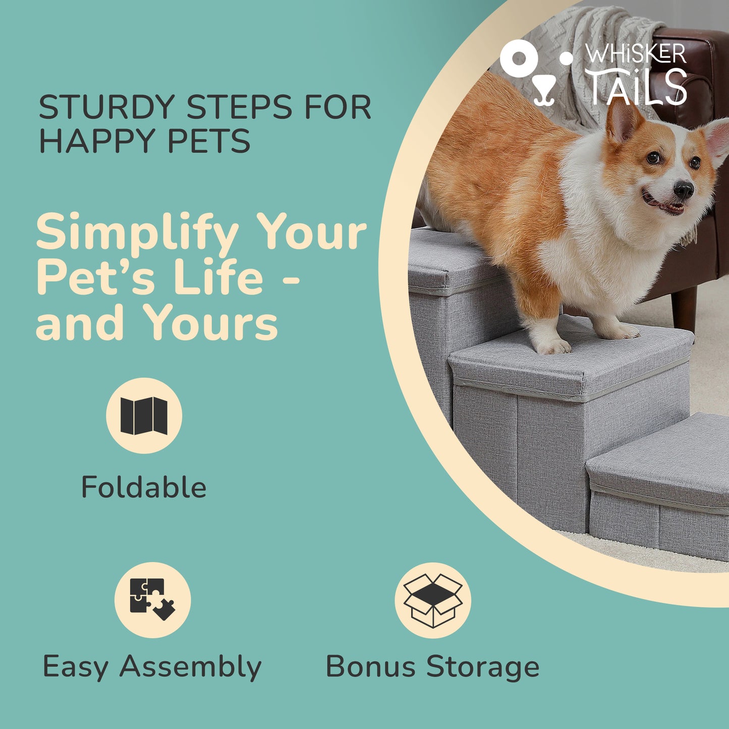 FurLadder™ | Sturdy Steps, Happy Pets